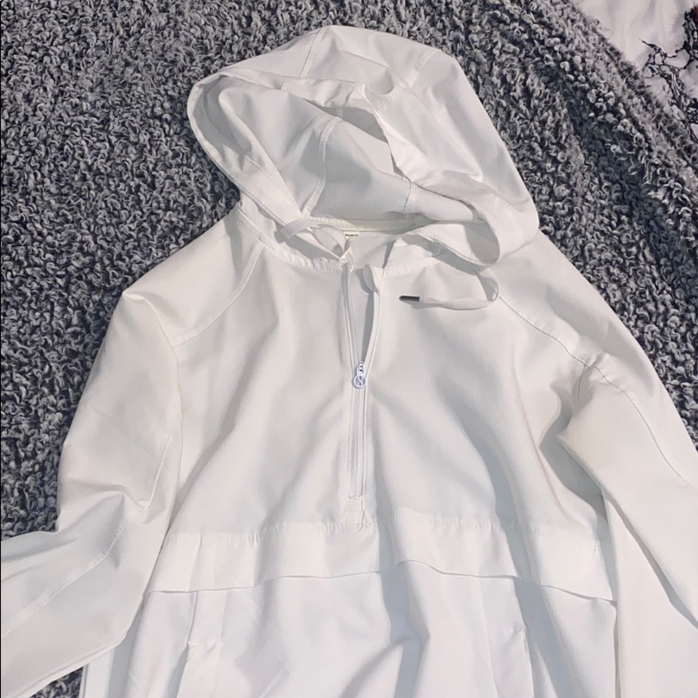 White Windbreaker